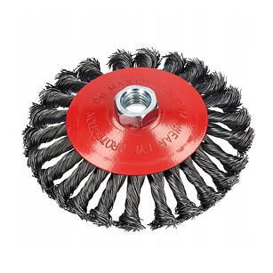 Rotační drátěný kroucený kartáč na odstranění rzi - 125 mm, M14