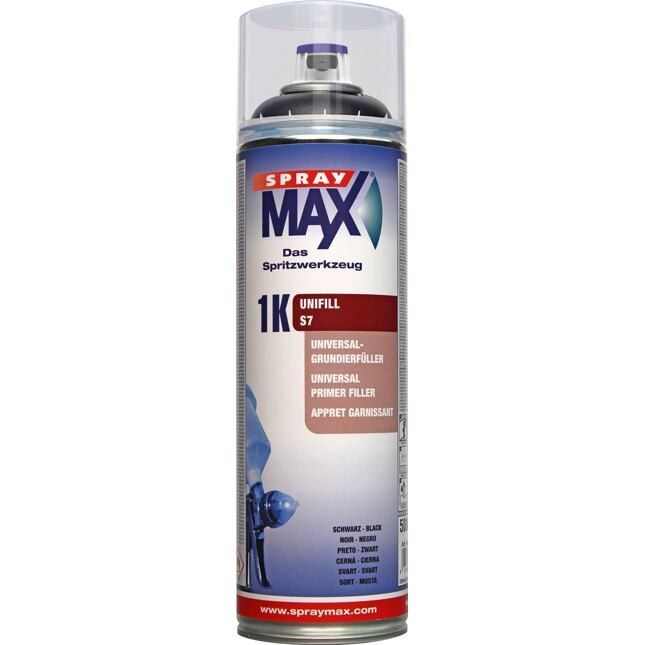 SprayMAX S7 UniFill spray töltőanyag fekete 500ml