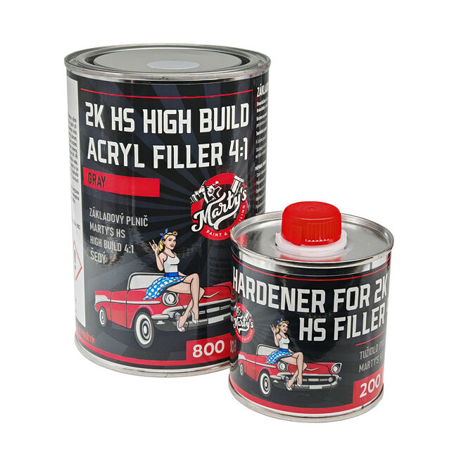 Marty´s Hi-Build Filler 4:1 800ml + 200ml keményítő - szürke