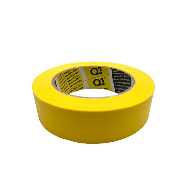 Q1 Maskovací páska Premium 30mm x 50m 110°C Žlutá