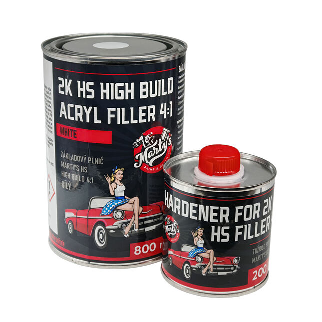 Marty´s Hi-Build Filler 4:1 800ml + 200ml keményítő - fehér