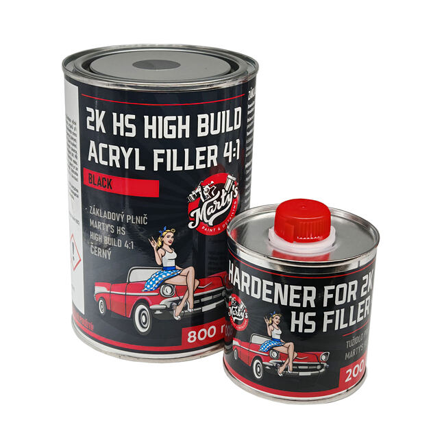 Marty´s Hi-Build Filler 4:1 800ml + 200ml keményítő - fekete