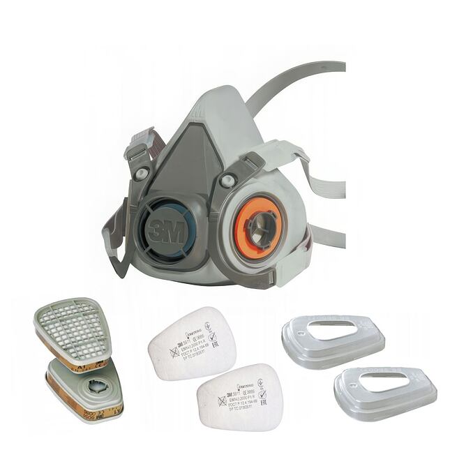 3M6300 Ochranná polomaska kompletní - velikost L